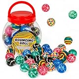 MIJOMA Flummi Set – 72 Springbälle in bunter Kunststoff-Dose, Ø 3,5 cm – 6-Fach Sortiert, hochwertiger Hüpfball-Mix für Kinder, Party, Schule & Spielspaß