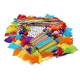 Grafix Bastelsachen Set für Kinder | Basic Craft Bastelset | Bastelmaterial | Bastelbox | Kinderbastellset für Jungen und Mädchen | Kids Giant Craft Box