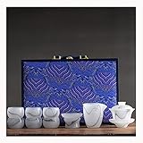 Teeservice, chinesisches Teeservice, Gongfu-Teeservice, Teekannen-Set, Teeservice, 10-teiliges Jade-Teetassen-Set, moderne grüne Teekanne, Picknick-Set, tragbares All-in-One-Geschenkpaket für unterweg