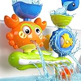 Badespielzeug für Kinder 1-3 Jahre: AB 1 Jahr Wasserspielzeug, Holzspielzeug Badewannenspielzeug & Outdoor, Lernspielzeug Geschenk für Junge Mädchen Baby Geburtstag, Geschenk zum Geburtsta,Draußen