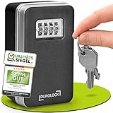 DUROLOCK Schlüsseltresor mit Zahlencode aussen (wetterfest) - XXL Schlüsselbox mit Code für draußen - Schlüsselsafe mit Code - Schlüsselkasten für AirBnB, Büro & Familie
