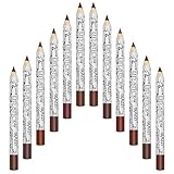 Ipetboom 12 Lippenstift Stift Lip Liner Lidschatten-palette Bleistifte Eyeliner Make-up-pinsel Gel Lippenformstift Make-up-zubehör Kosmetische Accessoires Make-up-accessoire Hölzern