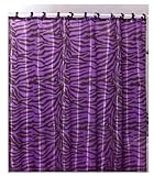 WPM Duschvorhang für Kinder, Dschungel-Safari, Zebra-Design, mit dekorativen Rollringen/Haken