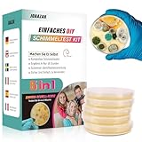 Schimmeltest Kit für ZuHause - Schimmelpilz Test für 5 Räume - Schimmelpilz Schnelltest Raumluft Kit für die Luftqualität in Innenräumen - Inklusive Identifikationsleitfaden & Anleitung