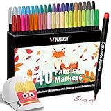 40 Textilstifte – Waschmaschinenfest und Permanent für T-Shirts, Stofftaschen, Schuhe und mehr – Ungiftig, ideal für Kinder und Erwachsene