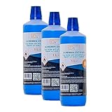 D.LINE Scheibenenteiser Nachfüllpack 1 Liter, löst sicher und schnell EIS und Raureif auf Allen Scheiben, Set (3)