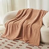 Kuscheldecke 150x200cm, Flauschig Decke, Weiche Waffelpique Tagesdecke,knitterarme und atmungsaktive Kuscheldecke Wohndecken, Überwurf für Sofa Seesel Bett, 100% Polyester 400gsm (Rot, 150x200cm)