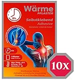 Wärmepflaster für Rücken Schulter und Nacken Selbstklebend - Wärmekissen Rückenwärmer Bodywärmer Körperwärmer Pflaster 8h - Wellnesprodukt für Massage & Entspannung 10 Stück