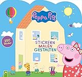 Peppa Pig- Stickern Malen Gestalten: Mit 250 tollen Stickern. Stickerbuch I Malbuch für Kinder ab 3 Jahren I Peppa Wutz: 250 Sticker