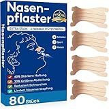 Schnarchstopper Nasenpflaster Schnarchen - 120 Stück Nasal Strips Besser Atmen Nose-Strips, Anti Schnarch Nasenstrips für Schlafen und Sport