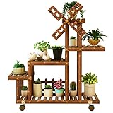 Blumentreppen Blumenregal Aus Massivholz Mehrschichtiger Blumenständer Bodenstehender Balkonblumenständer Pflanzenregal Einfacher Blumentopfständer