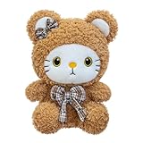 Ueiwffzo Kuscheltier Bär Cartoon Weiches Plüschtier Kawaii Stofftier Plüsch Kissen zum Kuscheln & Spielen, Bär Plüsch Spielzeug Plüschpuppen Geschenk für Kinder (30cm)