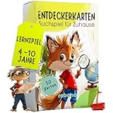 Rabano Art 50 Entdeckerkarten für Kinder – Indoor Schatzsuche und Zuhause entdecken I Spannendes Suchspiel I Lernspiel & Geschenk für Mädchen und Junge I Spiele ab 4, 5, 6, 7, 8 Jahre