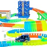 Autorennbahn Autobahn Rennbahn Kinder 3 Jahre Auto Spielzeug mit 120 Stück Leucht Autorennbahn 1 Glow Cars Spielzeug ab 3 4 5 6 Jahre Geschenk Junge Kinderspielzeug ab 3 4 5 6 Jahre Junge Mädchen