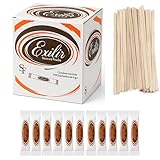 EXILIR – Set mit 750 Zuckersticks (4 g, 3 kg) inklusive Holzrührstäbchen – Ideal für Heißgetränke, Kaffee und Tee – Praktisch, hygienisch und umweltfreundlich