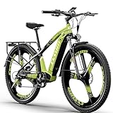 cysum Speedy E-Bike Damen Herren, 27,5/29 Zoll E-Mountainbike, Elektrofahrrad mit 48V14Ah Wechselakku, 100km Reichweite, 25km/h, Hydraulische Scheibenbremse (29'' GRÜN)