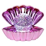 Muschel-Lampe, Perlmutt-Metallic-Rosa, Stimmungslicht, LED, Farbwechsel