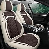 IITA Sitzbezüge Auto Vollständiger Satz Autositzbezug für Stinger für Picanto für Morning für K5 für Ceed jd Auto-Schonbezüg(Brown-White)