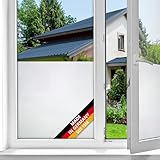 d-c-fix Fensterfolie Frost Milchglas statisch selbsthaftend Premium 45 cm x 1,5 m - Milchglasfolie blickdichte Sichtschutzfolie mit UV-Schutz - Sichtschutz für Fenster Folie Klebefolie
