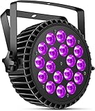LED Par UV Scheinwerfer 200W 18 LED Bühnenlicht Strahler Discolicht Partylicht, DELIBANG 8CH Par LED Licht RGB DMX Strobe Sound Aktiv Modus Beleuchtung DJ Lichteffekt für Show Bar Party Halloween