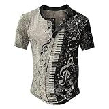 Personalisiertes Foto s Casual Top Gestreift Plaid Western Denim Print Herren T-Shirt Top Kleidung für Männer, weiß, M