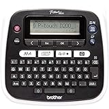 Brother PT-D200BW Beschriftungsgerät (für 3,5 bis 12 mm breite TZe-Schriftbänder, bis zu 20 mm/Sek. Druckgeschwindigkeit), Schwarz