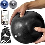 Seatwith Yoga und Pilates-Ball 23cm - Komplett Set mit Transportbeutel + E-Book PDF Übungen - Optimal Fitnessball für Anfänger und Fortgeschrittene - Extrem Leichter Gymnastikball Klein