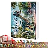Weihnachtskalender für Kinder - Countdown -, 2D -Acrylbaum -Hänge -Ornamente mit 24 Beuteln | Feriendekoration Geschenke Kleinkinder Mädchen, Weihnachts -Strumpf -Sticker -Füller