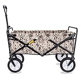 BOGDTF Faltbarer Campingwagen – Rahmen aus robustem und faltbarem Stahl – Garten-/Strandwagen – robuster Transportwagen – maximale Belastung von 80 kg – für Outdoor/Festivals