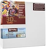 Masterpiece 3D Pro Künstlerleinwand, 6,3 cm tief, schwer, 413,9 g, Baumwolle, gespannt, Weiß