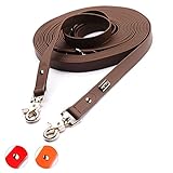 PetTec Hundeleine, Schleppleine & Führleine *10m* bis 80kg, verstellbare Trainingsleine/Ausbildungsleine/Trekkingleine für Hunde aus TRIOFLEX (ähnl. Biothane), wasserabweisend & robust, Dog Leash