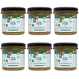 LiveFresh BIO Gemüsebrühe | 6x135g vegane Gemüsepaste ohne Glutamat und Zusätze | Glutenfreie Alternative zur Brühe aus Pulver | Aus Karotten, Sellerie, Zwiebeln, Lauch & Ingwer | Für 32 Liter