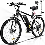 HITWAY E Bike Elektrofahrrad E-Mountainbike, 26' E-Fahrrad, StVZO Pedelec, 250W Motor 36V12Ah abnehmbaren akku, 7 Gänge ebike, Reichweite bis zu 35-90km