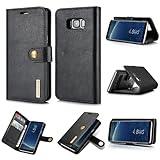 Handy-Klapphülle Hülle Compatible with Samsung Galaxy S8 Plus, Abnehmbare 2-in-1-Geldbörse, Leder-Geldbörsen-Folio-Hülle mit Magnetverschluss, Klapphülle mit Ständer und Kreditkartenfach Compatible wi