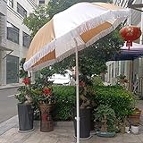ZANWE Neigbarer Sonnenschirm für den Außenbereich ohne Ständer, 200 cm Gartensonnenschirm, Sonnenschutz-Strandschirm mit Quaste, 8 Schirmstreben aus Fiberglas, Höhe 2,35 m verstellbar