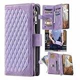 Rnrieyta Miagon für Samsung Galaxy S24 Ultra Crossbody Reißverschluss Hülle,Brieftasche Geldbörse Handtasche Schulterriemen Flip Magnetisch Kartenhalter Ständer PU Leder Cover
