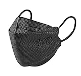 elough FFP2 Maske Mundschutz 10er Pack 4D-Fish-Mask für Erwachsene Atemschutzmaske (Schwarz)