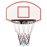 Basketballkorb Weiß 71x45x2 cm - Basketball-Korbbrett aus Polyethylen, Stahl & Nylon - Robust & Wetterfest für Indoor & Outdoor - Ideal für Garten, Schule & Verein