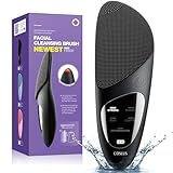 COSLUS Gesichtsreinigungsbürste Gesichtsbürste Elektrisch Silikon: IPX7 Wasserdichte Aufladbar Reinigungsbürste Gesicht, 4 Reinigungsmodi mit Augenschutz Lumi Spa für Reinigung, Peeling, Massage