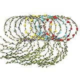 10 Stück Blumenkranz Blume Krone Stirnband, Haar, Kopfschmuck Böhmische Kopfbedeckung Garland für Kinder Frauen Mädchen Braut Brautjungfer, Hochzeitsfest Feiertag Geburtstag Blumenkranz