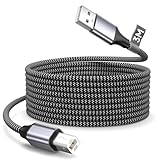 BLITEZZ Druckerkabel 3M,USB A auf B Drucker Kabel Nylon geflochten USB 2.0 Typ A zu Typ B Scanner Kabel ist Kompatibel für Canon, HP DeskJet/Envy, Epson, Lexmark, Dell, Xerox, Samsung, Brother usw