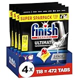 Finish Ultimate Citrus Spülmaschinen Caps, Super Sparpack, 472 Finish Caps (4x118 Tabs)