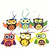 GERUI 12 Stück Eule Bastelsets für Kinder Kinder Herbst Kreativsets， Saisonale Kreativsets Bastelbedarf，zum Basteln Kreative Kunsthandwerk ，Bastelhandwerk mit Moosgummi Aufkleber Zubehör Herbstdeko