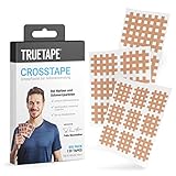 TRUETAPE® Crosstape/Gittertape - 130 Gitterpflaster inkl. Anleitungen in versch. Größen I wasserfest I extra starker Kleber I Empfohlen von Felix Neureuther I Mixbox I Original Akupunkturpflaster