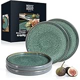 Moritz & Moritz SOLID 4x Kleine Teller 21 cm - Steinzeug Teller Set als Dessertteller, Kuchenteller, Frühstücksteller - Geschirr Set zum Servieren
