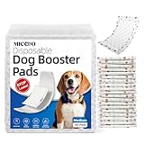 MICOOYO Einweg-Hundewindeleinlagen, Hunde-Booster-Pads für männliche und weibliche Hunde, super saugfähige Hundeeinlagen, passend für die meisten Hundewindeln (ohne auslaufsicheren Schutz) (M-100)