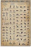 Retro-Poster, Ashtanga Vinyasa Yoga, Primärserie, Poster, Dekoratives Leinwandbild, Wandkunst, Wohnzimmer, 40 X 60 Cm