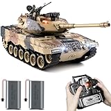 Supdex 1:18 RC Panzer, 2.4GHz Deutscher Leopard II Ferngesteuertes Modellspielzeug, RC Fahrzeug Panzer, f¨¹r Erwachsene und Kinder schie?t, Milit?rspielzeug mit Rauch, Lichtern