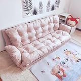 Verstellbares faules Sofa, Schlafzimmer, Doppel-Tatami, Freizeit-Sofa, zusammenklappbares kleines Sofa, modernes Sofa, Couch für Wohnzimmer, Wohnung, Schlafzimmer, Büro, Rosa, 110 cm