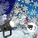 NZDFH Projektor Weihnachten Aussen Dynamische Schneeflocken Projektor USB Wasserdicht Weihnachts Projektor Weihnachtsbeleuchtung Außen LED-Projektionslampe für Garten Fenster Wand Weihnachtsdeko